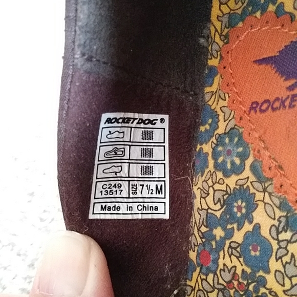 Rocket Dog Floral Linen Look Wedge Shoes7.5M Brown - Picture 6 of 16